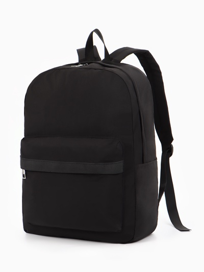 Рюкзак городской, однотонный, 1 отделение, 3 кармана, 30×13×42 см, чёрный