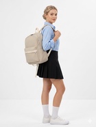 Рюкзак для девочки, водонепроницаемый, однотонный, 1 отделение, 3 кармана, 30×13×42 см, бежевый - Фото 3