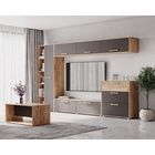 УЦЕНКА Полка подвесная Ф51 Флорида 1600 мм Золотой дуб/графит - Фото 3