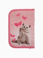 УЦЕНКА Пенал 3 секции 1 отделение 140×210 ткань П3с-21 Calligrata TOP Block дев «Котенок» 10987104