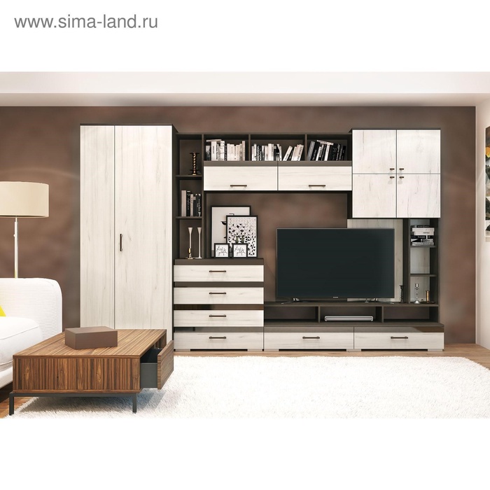 УЦЕНКА Гостиная Коста, 3200×2000×574, Венге/Прованс - Фото 1