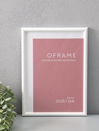 Фоторамка для фото 21×29.7 см (А4) Oframe, пластик, белый, (пластиковый экран) - Фото 1