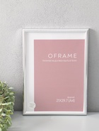 Фоторамка для фото 21×29.7 см (А4) Oframe, пластик, серебро, (пластиковый экран) - фото 68977704