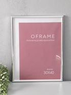 Фоторамка для фото 30×40 см Oframe, пластик, серебро, (пластиковый экран) - фото 68977705