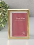 Фоторамка для фото 10×15 см Oframe, пластик, золото, (пластиковый экран) - фото 68977709