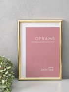 Фоторамка для фото 21×29.7 см (А4) Oframe, пластик, золото, (пластиковый экран) - Фото 1