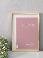 Фоторамка для фото 21×29.7 см (А4) Oframe, пластик, золото, (пластиковый экран) - фото 68977722