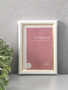 Фоторамка для фото 10×15 см Oframe, пластик, белый с золотом, (пластиковый экран) - фото 68977731