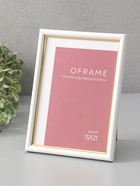 Фоторамка для фото 15×21 см Oframe, пластик, белый с золотом, (пластиковый экран) - фото 68977733