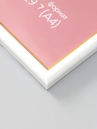 Фоторамка для фото 21×29.7 см (А4) Oframe, пластик, белый с золотом, (пластиковый экран) - Фото 2