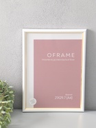 Фоторамка для фото 21×29.7 см (А4) Oframe, пластик, белый с золотом, (пластиковый экран) - фото 68977740