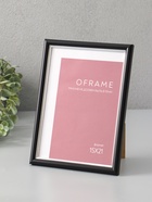 Фоторамка для фото 15×21 см Oframe, пластик, чёрный с серебром, (пластиковый экран) - фото 68977751