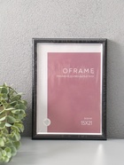 Фоторамка для фото 15×21 см Oframe, пластик, чёрный с серебром, (пластиковый экран) - фото 68977754