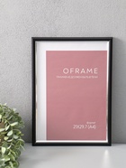 Фоторамка для фото 21×29.7 см (А4) Oframe, пластик, чёрный с серебром, (пластиковый экран) - Фото 1