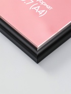 Фоторамка для фото 21×29.7 см (А4) Oframe, пластик, чёрный с серебром, (пластиковый экран) - фото 68977756