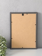 Фоторамка для фото 21×29.7 см (А4) Oframe, пластик, чёрный с серебром, (пластиковый экран) - Фото 3