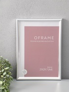 Фоторамка для фото 21×29.7 см (А4) Oframe, пластик, серебряный, (пластиковый экран) - Фото 4