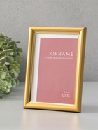 Фоторамка для фото 10×15 см Oframe, пластик, золотой, (пластиковый экран) - фото 68977782