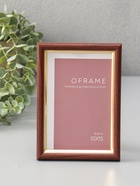 Фоторамка для фото 10×15 см Oframe, пластик, бук с золотом, (пластиковый экран) - фото 68977799