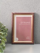 Фоторамка для фото 10×15 см Oframe, пластик, бук с золотом, (пластиковый экран) - Фото 5