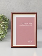 Фоторамка для фото 15×21 см Oframe, пластик, бук с золотом, (пластиковый экран) - Фото 1