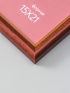 Фоторамка для фото 15×21 см Oframe, пластик, бук с золотом, (пластиковый экран) - фото 68977806