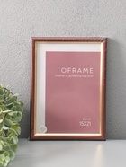 Фоторамка для фото 15×21 см Oframe, пластик, бук с золотом, (пластиковый экран) - фото 68977808