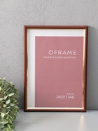 Фоторамка для фото 21×29.7 см (А4) Oframe, пластик, бук с золотом, (пластиковый экран) - Фото 1