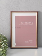 Фоторамка для фото 21×29.7 см (А4) Oframe, пластик, бук с золотом, (пластиковый экран) - фото 68977812