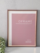 Фоторамка для фото 30×40 см Oframe, пластик, бук с золотом, (пластиковый экран) - фото 68977816