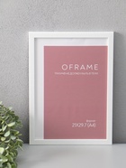 Фоторамка для фото 21×29.7 см (А4) Oframe, пластик, белый, (пластиковый экран) - Фото 1