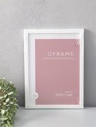 Фоторамка для фото 21×29.7 см (А4) Oframe, пластик, белый, (пластиковый экран) - фото 68977830