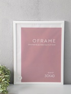 Фоторамка для фото 30×40 см Oframe, пластик, белый, (пластиковый экран) - фото 68977834