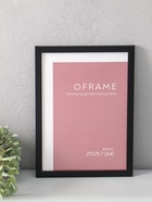 Фоторамка для фото 21×29.7 см (А4) Oframe, пластик, чёрный, (пластиковый экран) - фото 68977845