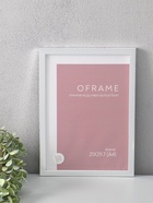 Фоторамка для фото 21×29.7 см (А4) Oframe, пластик, серебро, (пластиковый экран) - фото 68977866