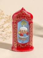 Свеча декоративная «Пасхальная свеча с куличиком», 8×15 см, 180 г - фото 68977900