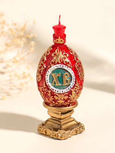 Свеча декоративная «Пасхальное яйцо с орнаментом», 5×12 см, 95 г