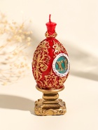 Свеча декоративная «Пасхальное яйцо с орнаментом», 5×12 см, 95 г - Фото 2