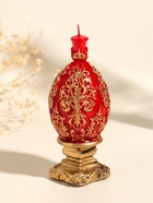 Свеча декоративная «Пасхальное яйцо с орнаментом», 5×12 см, 95 г - Фото 3