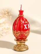 Свеча декоративная «Пасхальное яйцо с орнаментом», 5.5×12 см, 105 г - фото 68977920