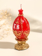 Свеча декоративная «Пасхальное яйцо с орнаментом», 5.5×12 см, 105 г - фото 68977922