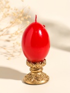 Свеча декоративная «Пасхальное яйцо вензельное», 4.5×10 см, 85 г - Фото 3