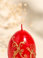 Свеча декоративная «Пасхальное яйцо вензельное», 4.5×10 см, 85 г - Фото 5