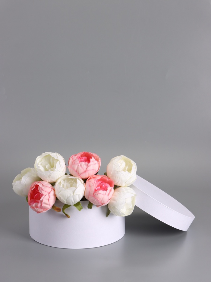 Коробка круглая подарочная, белая, 25×12 см - Фото 1