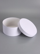 Коробка круглая подарочная, белая, 25×12 см - фото 68977939