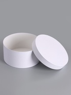 Коробка круглая подарочная, белая, 25×12 см  (артикул 10970569)  большой выбор товаров оптом и в розницу по низким ценам с доставкой