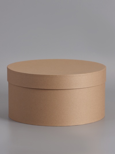Коробка круглая подарочная, крафт, 30×15 см