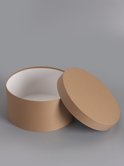 Коробка круглая подарочная, крафт, 30×15 см