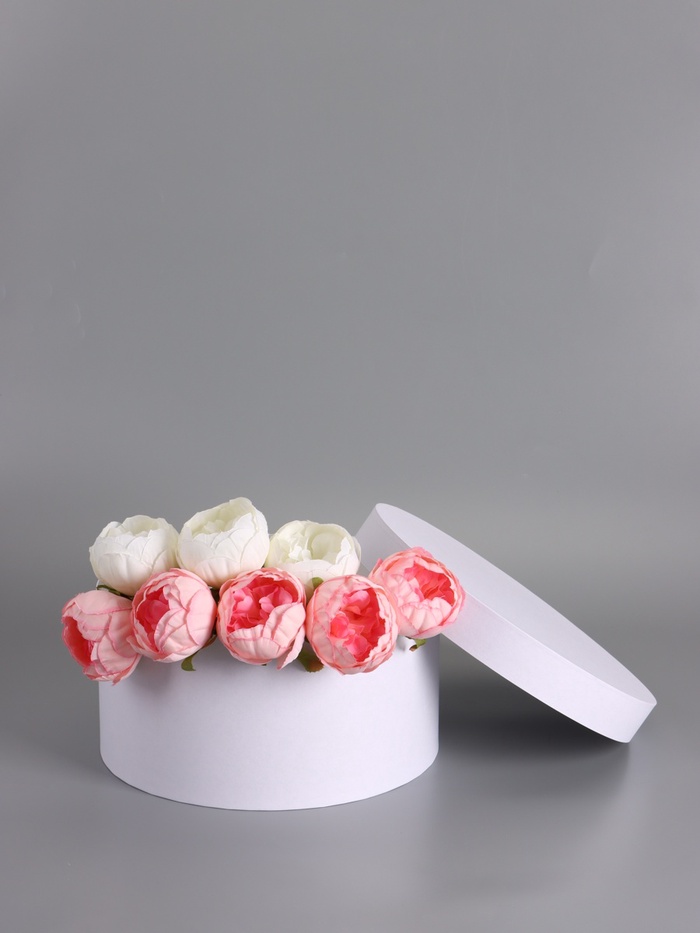 Коробка круглая подарочная, белая, 30×15 см - Фото 1