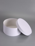 Коробка круглая подарочная, белая, 30×15 см - фото 68977947